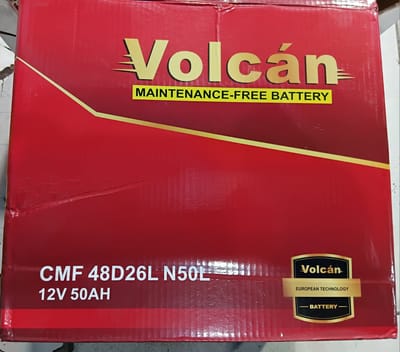 12v50 ah n50L cca 300 volcan battery