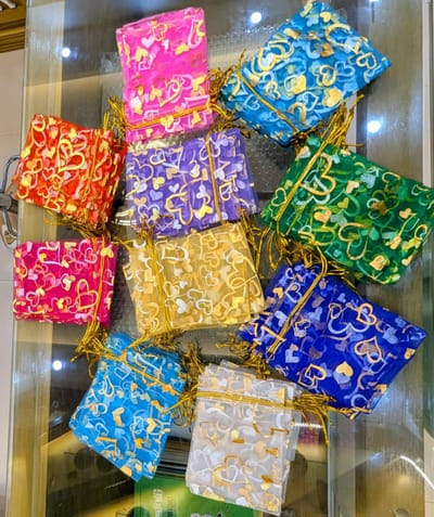 13x18cm ( 5x7 inc ) Big Size Organza Pouch Mesh Bag , Gift Net Bag