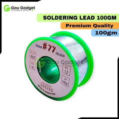 Sigma #77 Solder Wire 63/37 Tin Lead Alloy 1.2mm – 100g Spool