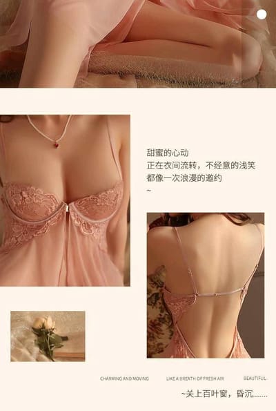 premium front open night dress - Image 14