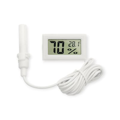 Digital LCD Mini Thermometer Hygrometer | Temperature & Humidity Meter | White