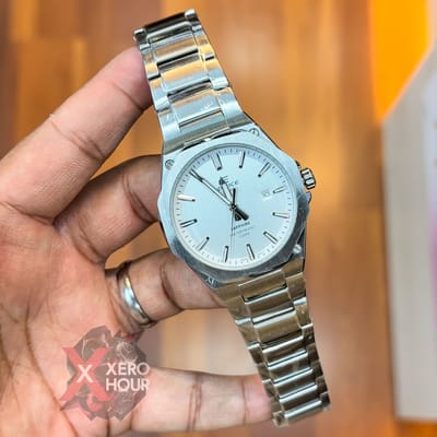 Edifice Master Grade || Japan Movement | Chain Style | Full White Dial