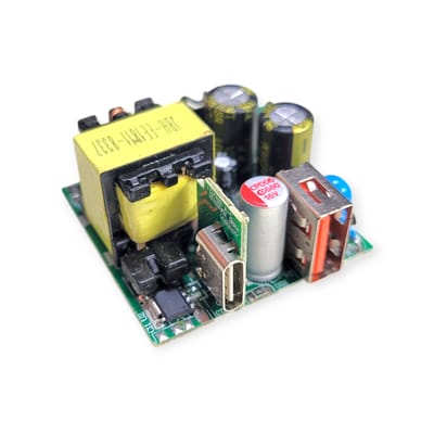 22.5W PD Fast Charging SMPS Adapter Module | 220V AC to 5V/9V/12V DC | Type-C + USB Output | Intelligent Power Supply Board