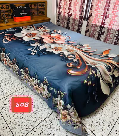 3D Bedsheet Four Piece Set. Premium Quality