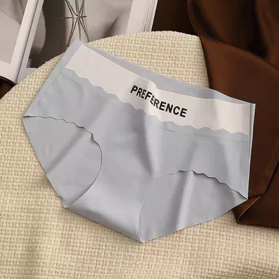 Seamless Thin Ice Silk Underpanties Soft Female Underwear Traceless Women's Panties Mid-rise Fashion Sports Intimates
