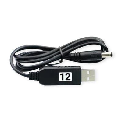 5V to 12V DC Booster Cable for Mini UPS | DC Step-Up Converter with 2.1x5.5mm Plug