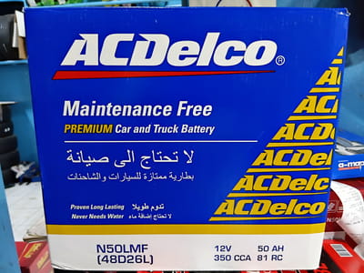 12 volt 50 ah n50L acdelco battery