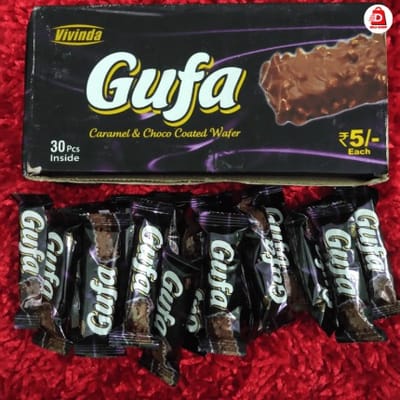 Caramel And Choco Coated Wafer Rectangular Gufa Chocolate -30 pcs -indian - Image 3