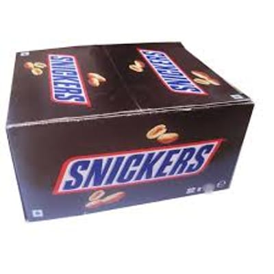 sniker chocolate 20rs 24gm. 32 pcs. 1 box - Image 1
