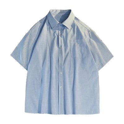 vintage drop shoulder half sleeve loose fit shirt - Image 3