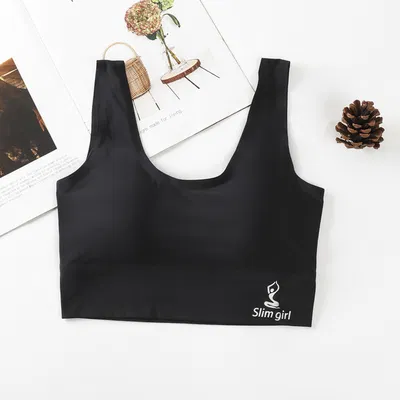 Women‘s Ice Silk Seamless Bra Sports Push Up Underwear Transparent Mesh GathersBralette Plus Size Comfortable Elastic Bralette