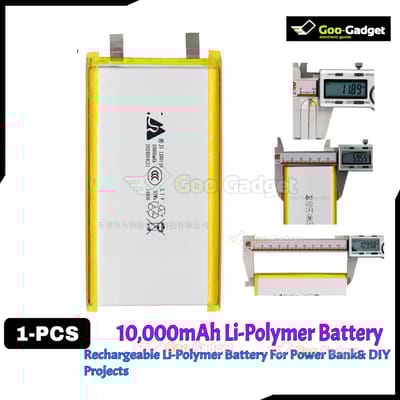10000mAh 1260110 3.7V Lithium Polymer Battery | High Capacity Li-Po Battery for Power Banks & Electronics