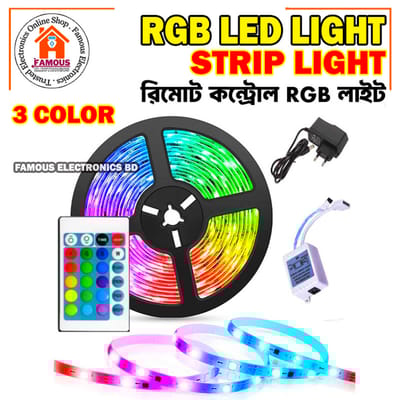 RGB Led Strip Light 2835 ( 16 Feet long) 5 meter 3 colour strip 300 Leds waterproof DC12V 60Leds/M Flexible Lighting Ribbon Tape Lamp RGB Strip