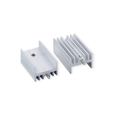 TO-220 Aluminum Heat Sink 20x15x10mm Silver Tone for TO-220 IC, MOSFET & Voltage Regulator