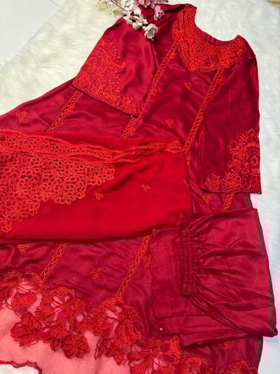 Gol Red Maroon Gown