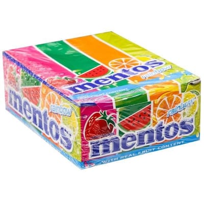 Mentos Chewy Candy Roll (28.6g*30pcs) full box - Rainbow ,orenge stovary - Image 1