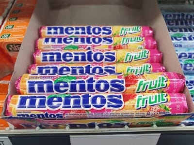 Mentos Chewy Candy Roll (28.6g*30pcs) full box - Rainbow ,orenge stovary - Image 3