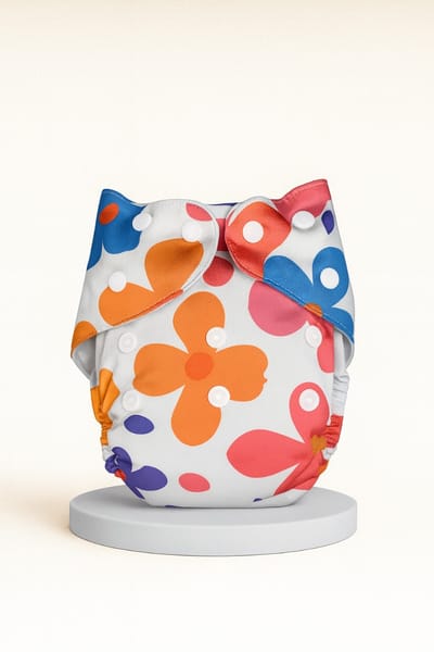 ধোয়া যায় এমন ডায়াপার (নিটেড ফ্যাব্রিক) - ২টি প্যাড সহ - Image 3