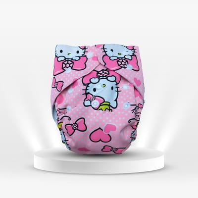 ধোয়া যায় এমন ডায়াপার (নিটেড ফ্যাব্রিক) - ২টি প্যাড সহ - Image 9