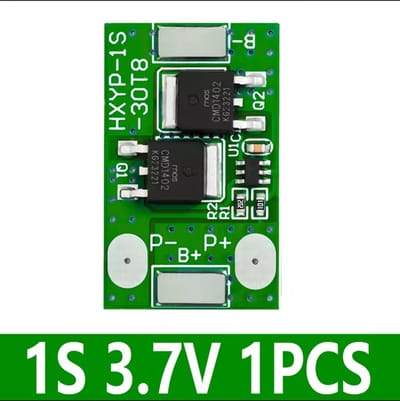 1S 7A 3.7V Li-ion BMS Protection Board | HXYP-1S-30T8 Lithium Battery Charging & Discharge Protection Module