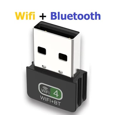 Wifi + Bluetooth 2 in 1 Network Adapter - 150mbps Dual Band Wireless Pc Adapter Wireless USB Bt WiFi 2 in 1 2.4g Wireless WiFi Bluetooth LV-UW06BT Dongle for PC Laptop Desktop