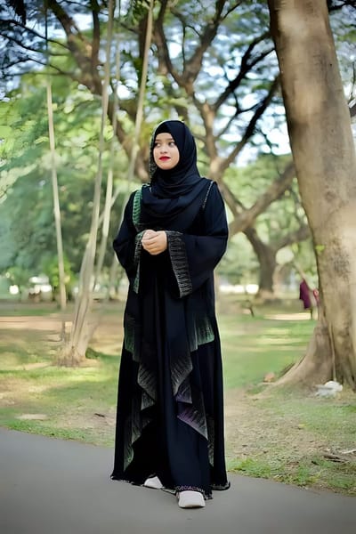 Premium Stone Borka with Hijab - Image 2