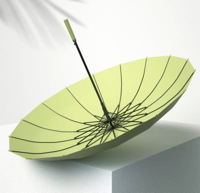 Creative retro umbrella - Premium Quality Exclusive Design 16 Bone Automatic Open Umbrella - straight rod, anti-storm, business class, double -handed long -handled