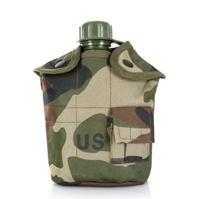 Hiking Teapot and Bottle Set - Adventurous multipurpose kettle and bottle set with a lucrative camouflage bag