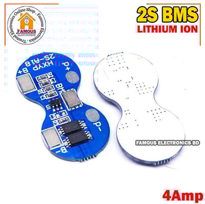 BMS Charger Protection Board for Li-ion 18650 HXYP-2S-A18 2S 4A 7.4V