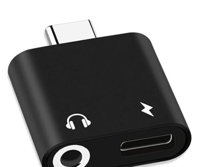 Type C to 3.5mm with charging port | Headphone 2-in-1 Type C Dual-port Audio Adapter To 3.5Mm Jack For Xiaomi Huawei Audio Charger Dispenser Accessories Alliance