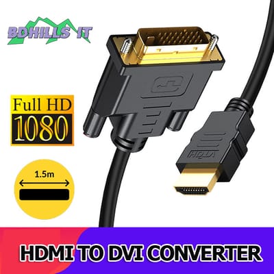 1.5m 1080p 3D HD mi To Dvi Hdmi Cable Dvi-D 24+1 Pin Adapter Cables For Lcd Dvd Hdtv Xbox High Speed ​​Dvi To Hdmi Cable 1.5m - Alliance