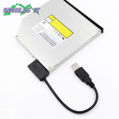USB to 6+7 13Pin Slimline Slim SATA Cable For Laptop CD-ROM
