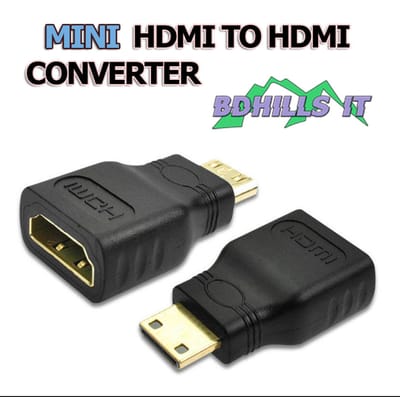 Mini HDMI to HDMI- HDMI Female to Mini HDMI Male Adapter