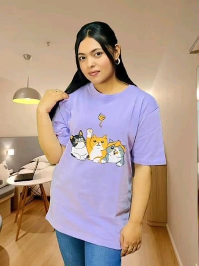 Drop Shoulder Ladies T-shirt