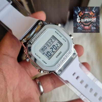 G-Shock || GBA2100 ||Full White ||  Digital Dial