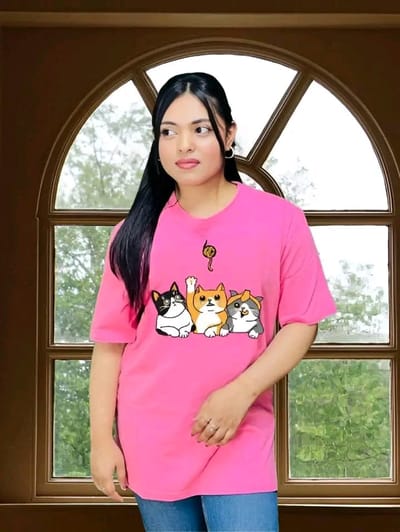 Drop Shoulder Ladies T-shirt