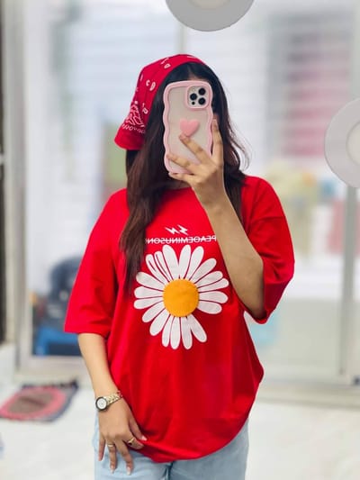 Drop Shoulder Ladies T-shirt