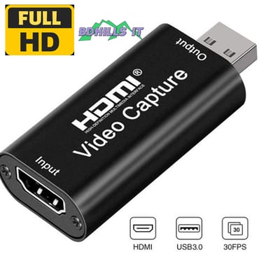 Video Capture Card 1080P Hdmi To Usb Usb 3.0 Video Capture Device Audio Video Recording for Streaming Phone Game Camera Live Stream Broadcast  hdmi capture