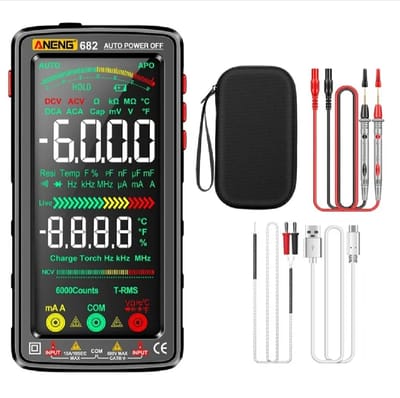 ANENG 682 Smart Digital Multimeter6000 Counts | TRMS | Rechargeable Touch Screen Tester S0221