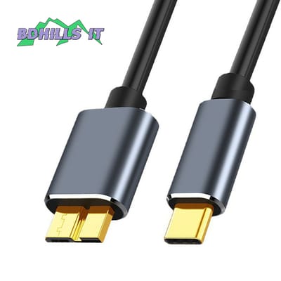 Micro B to Type C Cable -Portable Hard Disk HDD to Type C Cable - Type-C to USB 3.0 Micro B connector 5Gbps cable