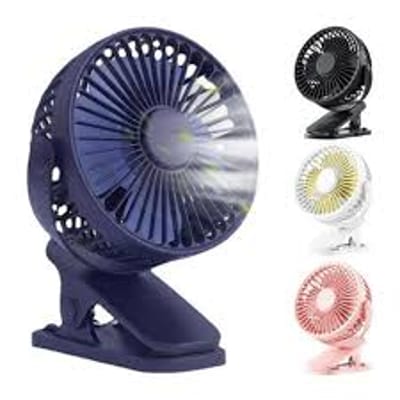 P8 Portable Mini USB Rechargeable 1200mAh Mini Clip Fan