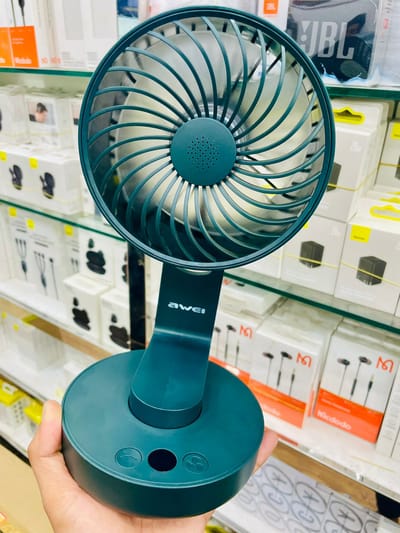 Awei F34 Strong Wind Air Circulation Wide Angle Night Lamp Fan 4000mAh