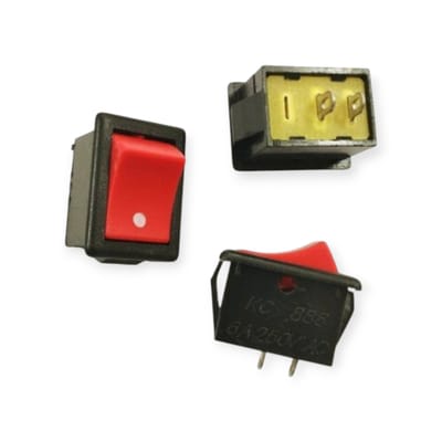 2 Pin SPST Rocker Switch | On-Off Mini Power Switch for DIY & Electronics