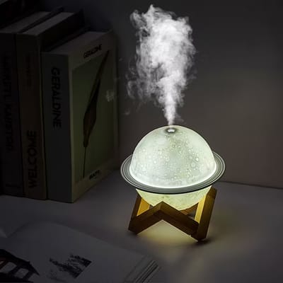 Portable Colorful Ambient Light Planet Humidifier 200ml