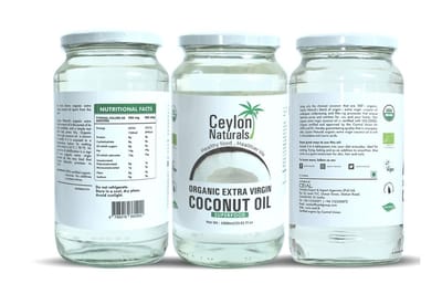 Ceylon Naturals Organic Extra Virgin Coconut Oil 1ltr