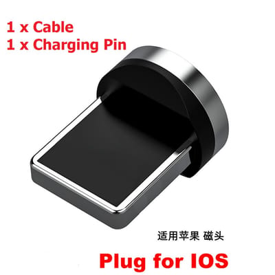 Magnetic Fast Charging Cable With Led Indicator - Type B / Type C / Type IOS - ( One cable + One head)