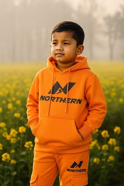 Kids Hoddie Set ( Northern Organge) - Image 2