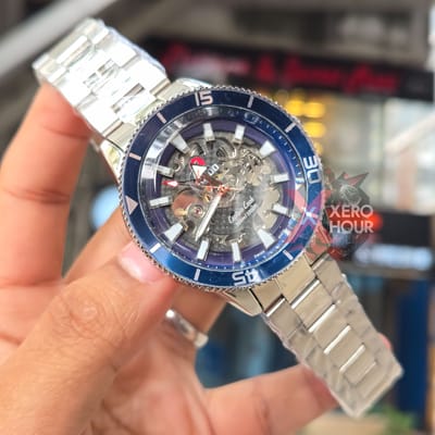 Rado Captain Cool | Semi AAA Grade | Automatic Movement | Silver with Blue Bezel
