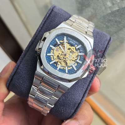 Patek Philippe | SS Body | Automatic Movement | Silver with blue dial