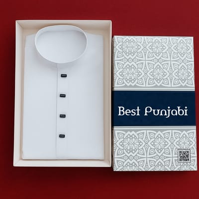 Oxford Cotton কাপড়ের পিউর সাদা পাঞ্জাবি